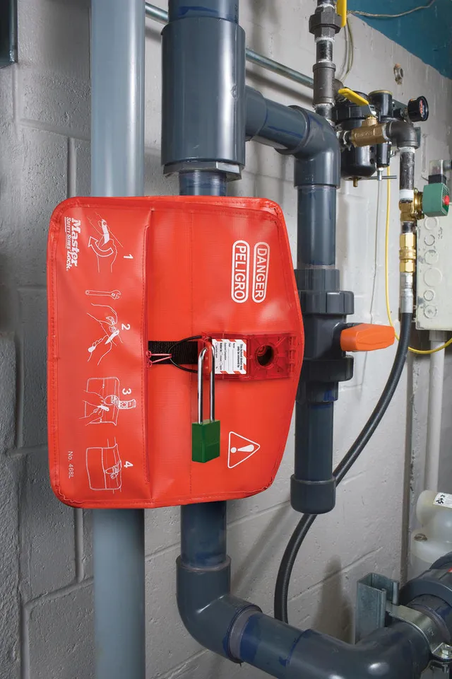 LOTO kuleventil "Seal Tight" Universal Masterlock plast rød 