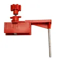 LOTO kuleventil universal 28 x 40 mm rød Brady m/låsearm metal stor