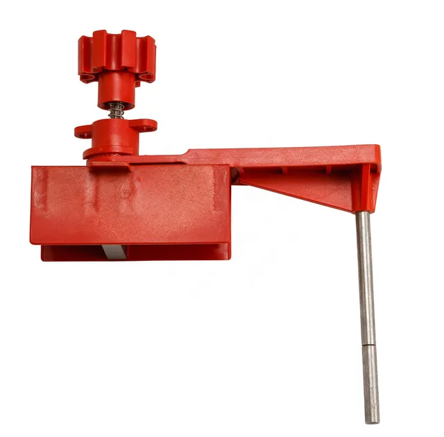 LOTO kuleventil universal 28 x 40 mm rød Brady m/låsearm metal stor 