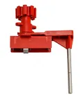 LOTO kuleventil universal 15 x 25 mm rød Brady m/låsearm metal liten