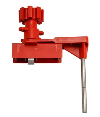 LOTO kuleventil universal 15 x 25 mm rød Brady m/låsearm metal liten