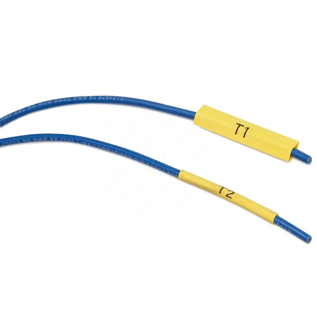 BRADY Svart på Gul Krympestrømpe 16,38mm Krympestrømpe, M2x 