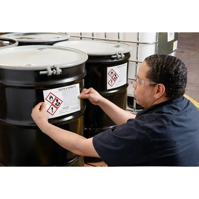 BRADY GHS/CLP 85x55mm L2 Permanent, PrePrint GHS/CLP, utendørs 