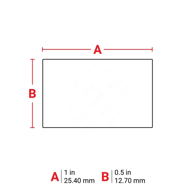 BRADY Hvit Etikett 25,4 x 12,7mm Freezer Permanent, FreezerBond 