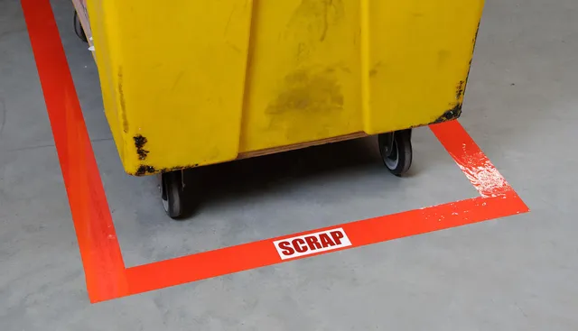 Gulvtape sterk, rød 50mm x 30m 