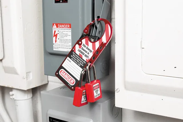 LOTO snap-on bøyle alu/rustfri Masterlock Multilåsbøyle "do not operate 