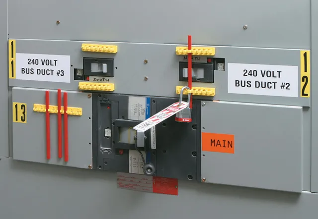 LOTO elektro Blokkeringsstang Brady 190mm rød (5stk) 