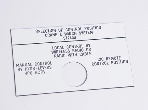 Gravert skilt, plastlaminat 1,6mm dypgravert 