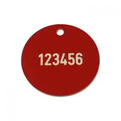 Gravert tags/ventilskilt, plastlaminat 1,6mm dypgravert