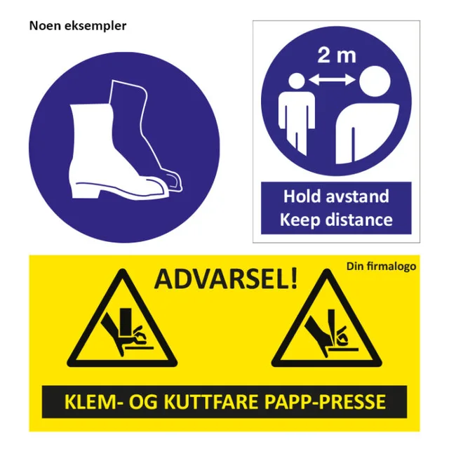 Gulvskilt etter eget design og størrelse 