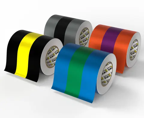 Rørmerke ISO14726 til skip og marine Standard, 120mmx25m, fargekodet uten pil