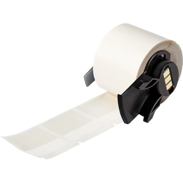 Brady Hvit på Klar vinyl 38,1 x 38,1mm 250 stk, Self-laminating & Wrap Around 