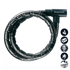 Wirelås Herdet stål(vinylbelagt) Masterlock lengde=1,5m, Diam.=20mm