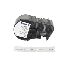 BRADY Sort på hvit Polyester 48 x 6mm 160 stk, Til Brady M4x og M5x modeller