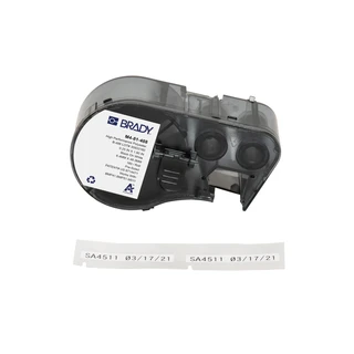 BRADY Sort på hvit Polyester 48 x 6mm 160 stk, Til Brady M4x og M5x modeller