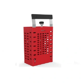 LOTO låseboks 347,5x163x83mm rød Økonomi metal 