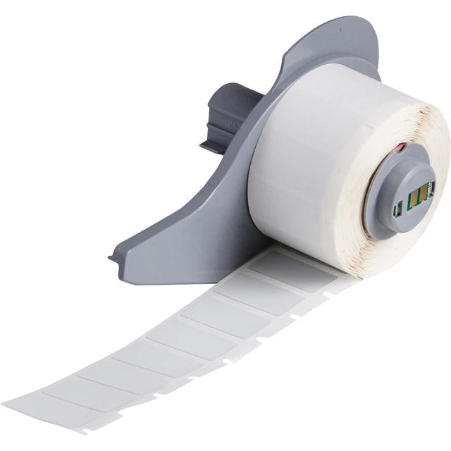 BRADY Lysegrå Polyesterfolie 25,4x12,7mm Metallisert, 500 stk 