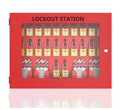 LOTO skap for 20 låser rød Økonomi metal