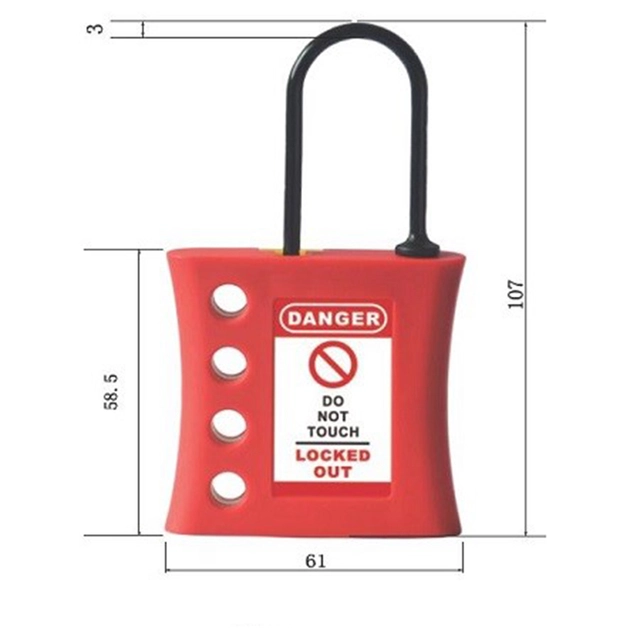 LOTO elektro låsbøyle (3mm) Økonomi plast 