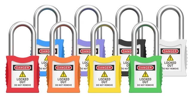 LOTO lås kompakt 4,5mm stålbøyle KD Økonomi, ulik nøkkel pr lås, 28mm bøyleh 