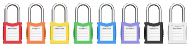 LOTO lås kompakt 4,5mm stålbøyle KD Økonomi, ulik nøkkel pr lås, 28mm bøyleh 