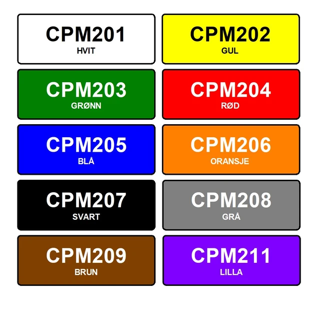 CPM-200 Premium Vinylfolie 206mm bredde, 15m lengde 