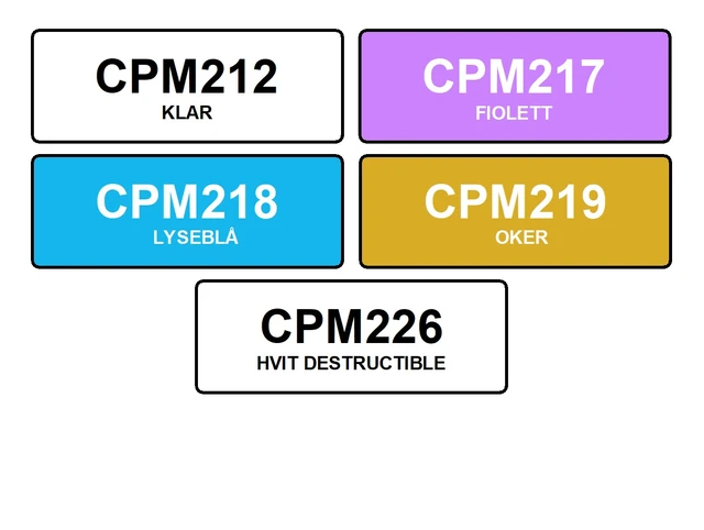 CPM-200 Premium Vinylfolie 206mm bredde, 15m lengde 