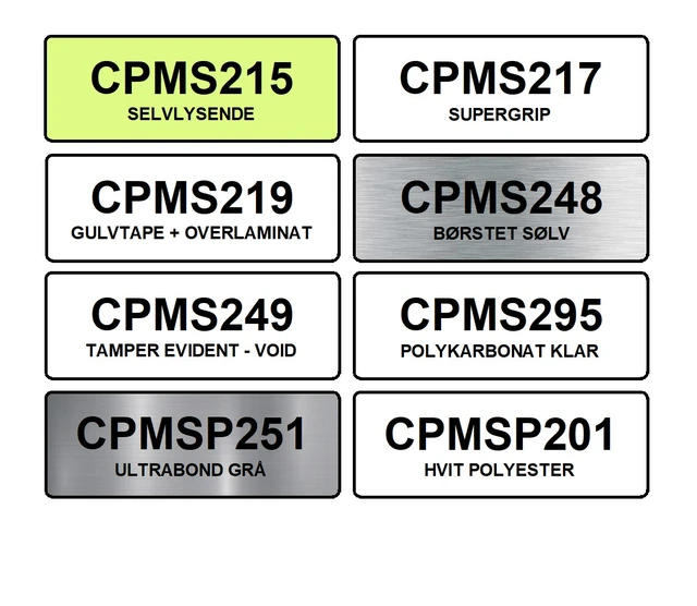 CPM-200 Spesialfolie 206mm bredde, 15m lengde 