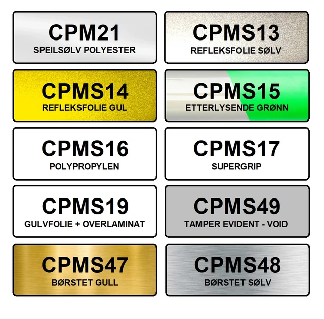 CPM-100 Polyesterfolie 106mm bredde, 15m lengde 