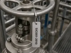 Gravert tags/ventilskilt 60x15mm 10 stk Syrefast stål natur,1-linje