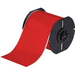 BRADY Rød Vinylfolie 101mm x 30m Permanent, kontinuerlig, utendørs, B3x