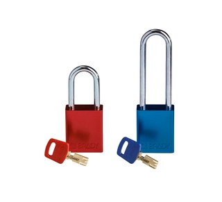 LOTO alu lås Safekey 6,35mm stålbøyle KD Brady